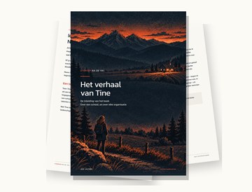 Het verhaal van Tine: de cover met daarachter de eerste bladzijden van de inleiding